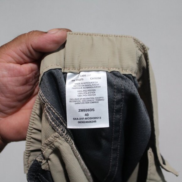 Wrangler Authentic Men Tan Hybrid Shorts Casual Size Size 40 - Picture 8 of 10